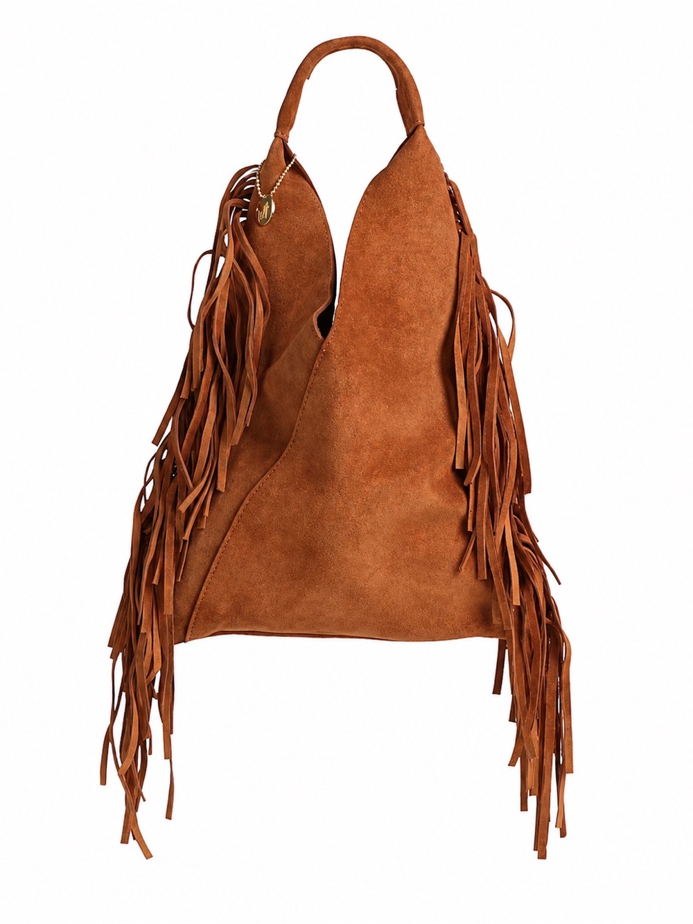 Laura Di Maggio Milano Suede Fringe Hobo Bag NWT Made in Italy - Picture 4 of 10